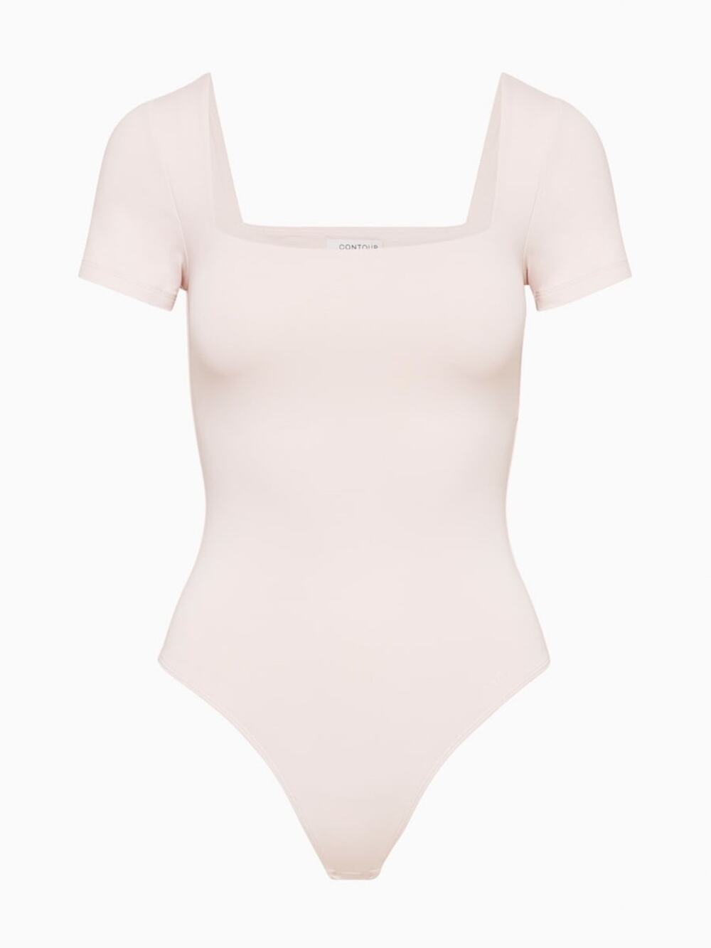 New! Aritzia $58 Original Contour Manner Squareneck Bodysuit Small Matte Pearl